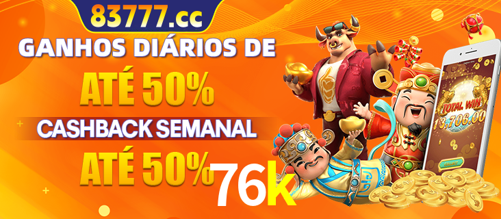 Anúncio de um membro ganhador do cassino 76k que ganhou R$2.193.486,00 jogando o slot PG Fortune Tiger, com os mascotes do jogo comemorando o prêmio.