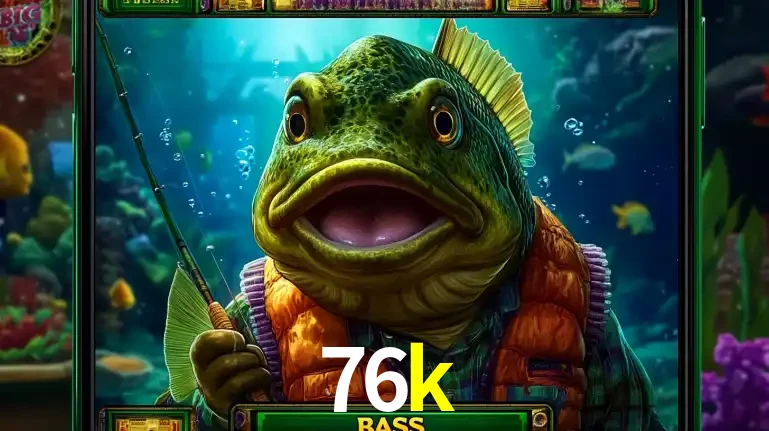 Personagem de peixe pescador do popular jogo de slot com tema de pescaria, uma das emocionantes opções de caça-níqueis para jogar e ganhar no cassino 76k.